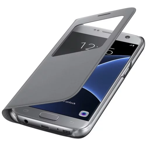 Samsung original S-View EF-CG930PSE preklopna torbica Galaxy S7 G930 srebrna