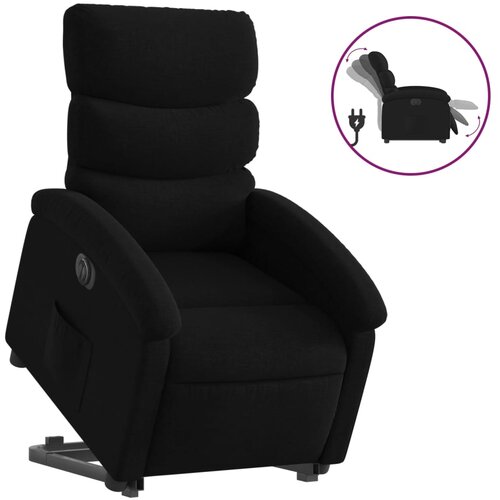 Maison Chic Električni naslanjač - Relax naslanjač s funkcijo vstajanja črn, (22061226) Cene