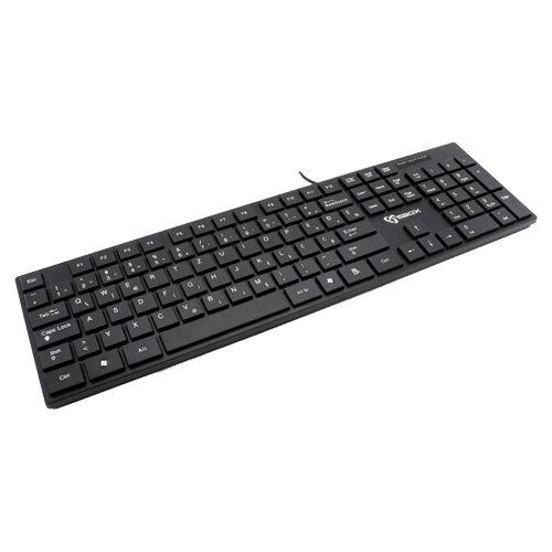 S Box SBOX Žična tastatura K-18 (Crna) USB Membranski tasteri SRB (YU) 13 m Slike