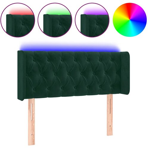  LED uzglavlje tamnozeleno 103x16x78/88 cm bar&amp;scaron;unasto Slike