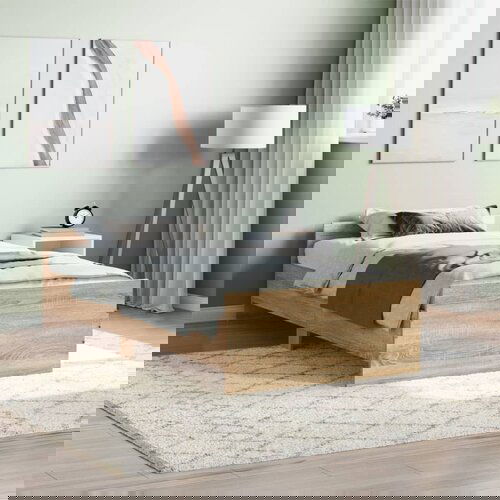VidaXL Posteljni okvir sonoma hrast 90x200 cm inženirski les Slike