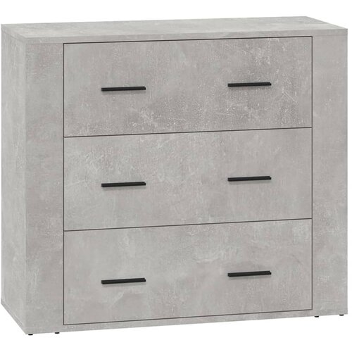  Komoda siva boja betona 80 x 33 x 70 cm od konstruiranog drva Slike