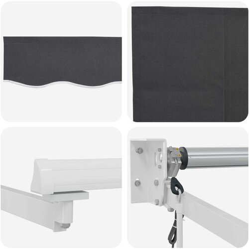  Antracit 2,5 x 2 m Poliester i metal Slike