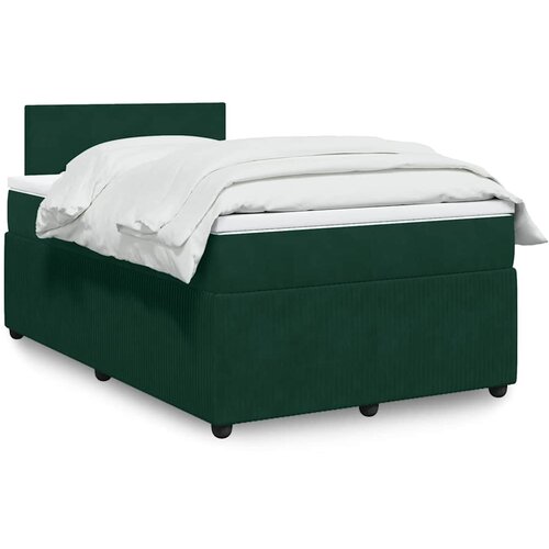 Box spring krevet s madracem tamnozeleni 120x200 cm bar&scaron;unasti Cijene