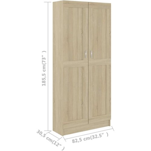  za knjige boja hrasta sonome 82,5x30,5x185,5 cm iverica Slike