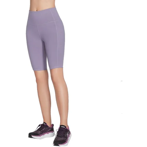 Skechers Hlače 3/4, 7/8 Go Walk High Waisted Bike Short Vijolična