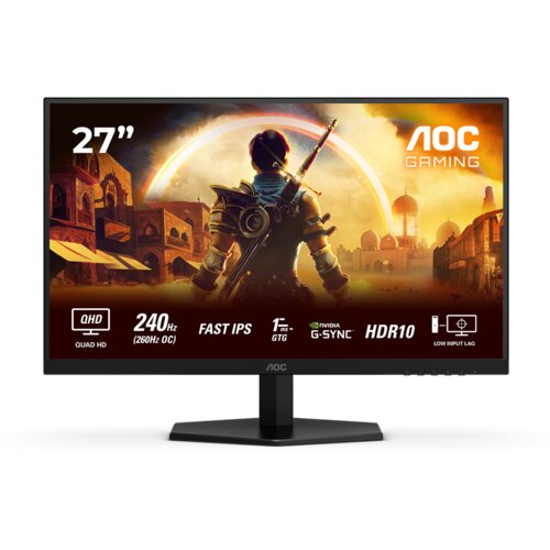  MONITOR AOC Gaming Q27G42ZE 27" Fast IPS, 16:9, 2560x1440, 240Hz (260Hz OC), 1ms, 300 cd/m2, 1000:1, Adaptive Sync, HDR 10, 1x HDMI, 1x DP, Tilt Cijene