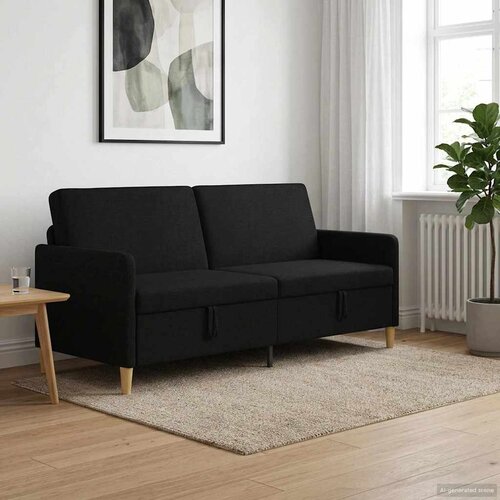 SOFA s pohranom Crna 192 x 78 x 87 cm Poliester Cijene