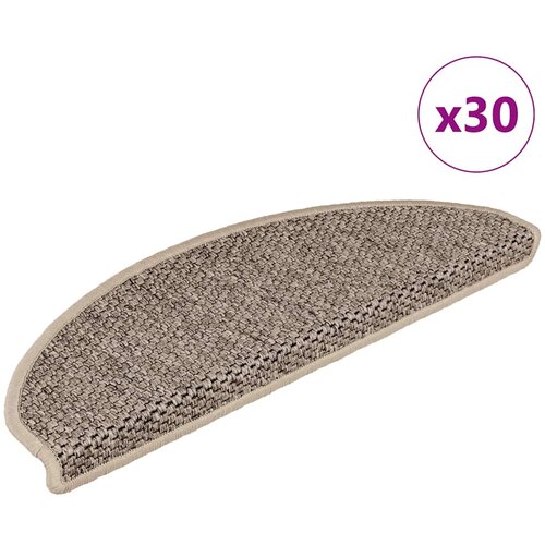  Samoljepljivi otirači za stepenice 30 kom 65x21x4 cm tamnobež Slike