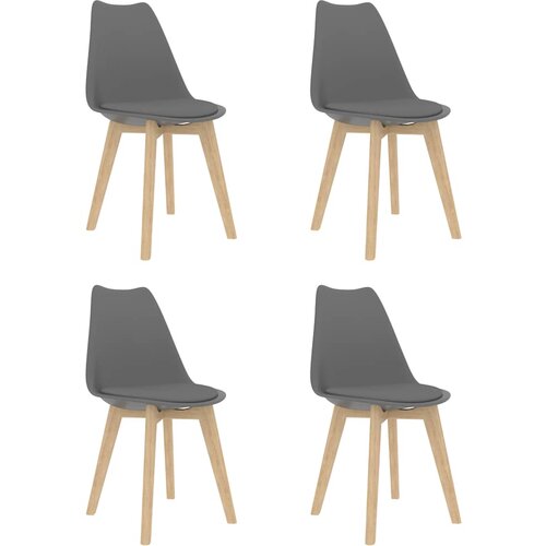 vidaXL jedilni stoli 4 kosi siva plastika Cene