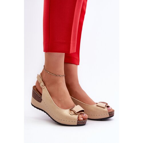 EVENTO PE1 Women's Lightweight Wedge Sandals Comfort Shoes Beige Efravia Cene