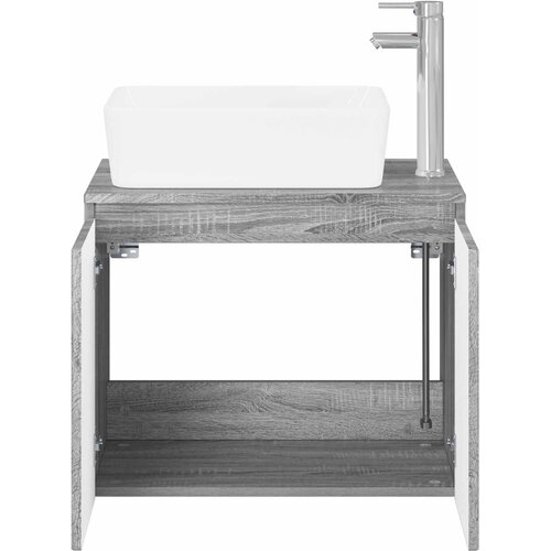  Set namje&amp;scaron;taja za kupaonicu Siva Sonoma Konstruirano drvo 62,5 x 44,5 x 50 cm Slike
