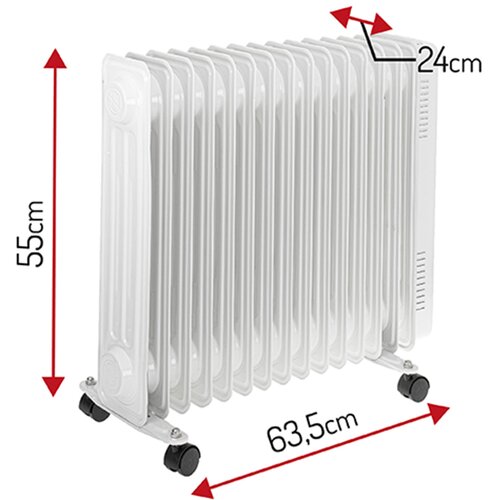  Uljni radijator, AD7819, 15 rebara, 2000W Slike