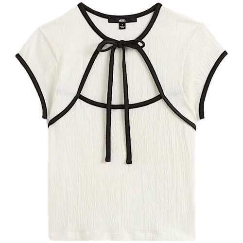 Vans Majice s kratkimi rokavi KARI TIE NECK TOP CLAS Bela Slike