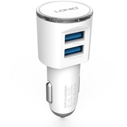  Auto punjac LDNIO DL-C29 dual USB 3.4A + Type-C kabel beli Cene