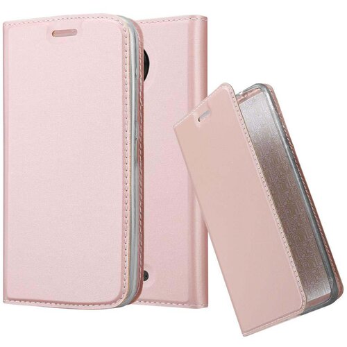 Cadorabo Motorola MOTO C PLUS v klasična rožnata zlata - Za&scaron;čitni ovitek z magnetnim zapiranjem, stoječo funkcijo in režo za kartice, (20559012) Cene