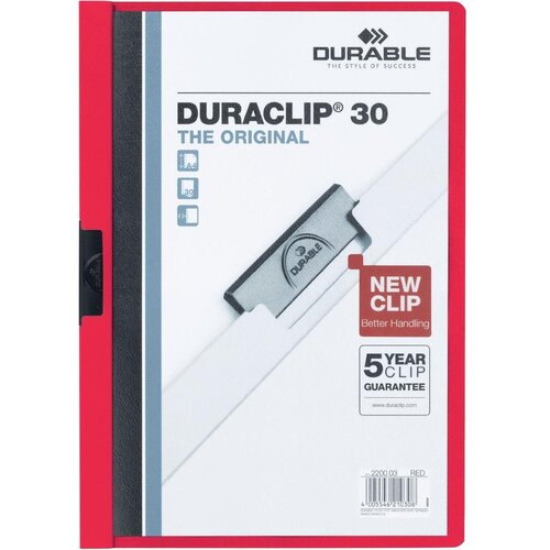 MAPA klip patent durable 2200 30 listov DURABLE - RDEČA Cene