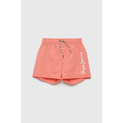 PepeJeans Dječje kratke hlače za kupanje boja: narančasta, s tiskom