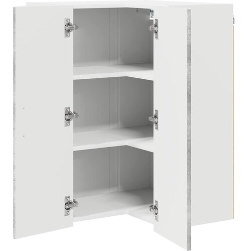  Zidni kutni ormar Lucca Betonska siva 57 x 57 x 80 cm Slike