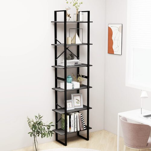 VidaXL Regal 2 kosa siv 60x30x210 cm iverna plo&amp;scaron;ča Slike