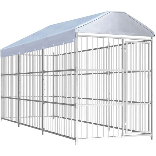  Vanjski kavez za pse s krovom 450 x 150 x 200 cm Slike