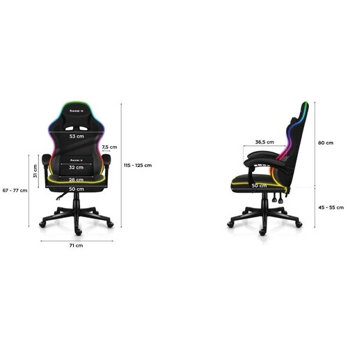 Huzaro Force 4.4 RGB Crna Gaming stolica Slike