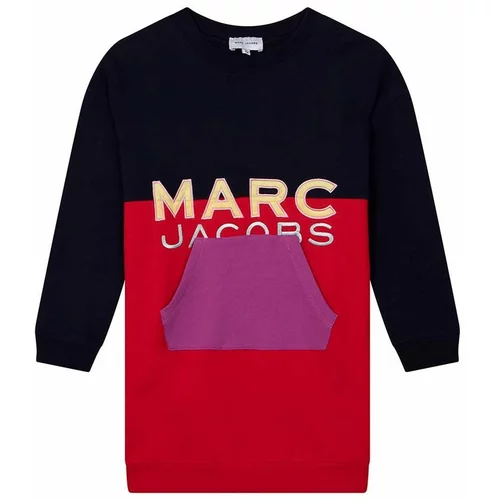 Marc Jacobs Dječja pamučna haljina boja: crvena, mini, oversize