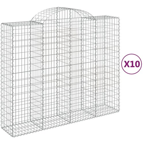  Lučne gabionske ko&amp;scaron;are 10kom 200x50x160/180cm pocinčano željezo Slike