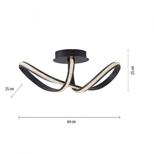 Just light. 8475-18 - led prigu&amp;scaron;iva plafonski luster brilla LED/29W/230V crna Slike