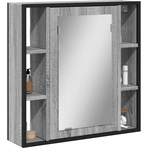 vidaXL Kupaonski ormarić s ogledalom boja hrasta 60x16x60 cm drveni Cijene