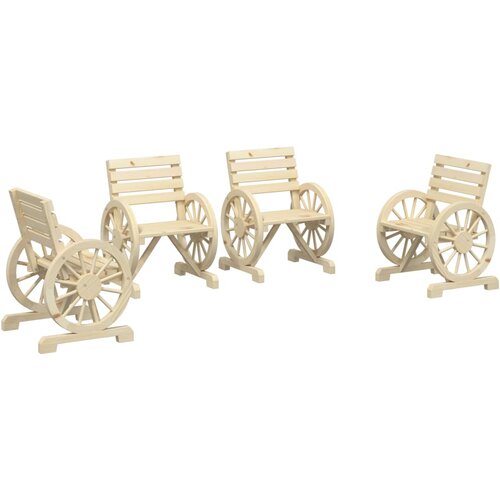 Maison Chic Vrtni stoli - Stol za vrt 4 kosa trden les jelke JS1522, (21877532) Cene