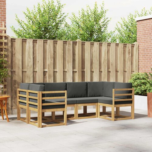  Set vanjskih sofa 6 kom. Bijela i antracit Smeđa 245 x 126,5 x 73 cm Cene
