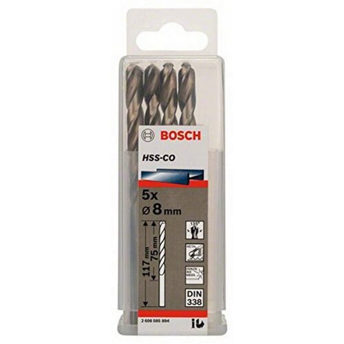 Bosch burgija za metal hss-co, din 338 8 mm, 1 komad ( 2608585894. ) Cene
