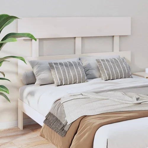  Uzglavlje za krevet bijelo 144 x 3 x 81 cm od masivne borovine