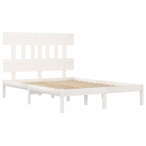  Okvir za krevet od masivne borovine bijeli 200 x 200 cm Slike