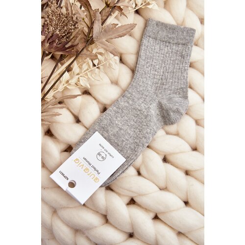Kesi Women's Embossed Socks - Grey Slike