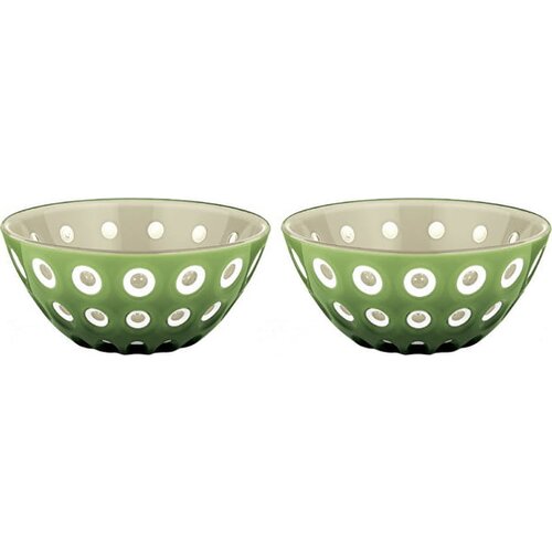 guzzini Komplet 2 skled Ø12 cm LE MURRINE - peščena / bela / zeleni mah Cene
