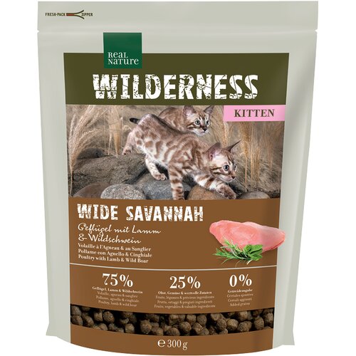 Real Nature Cat Wilderness Kitten perad s veprovinom i janjetinom 300 g Cijene