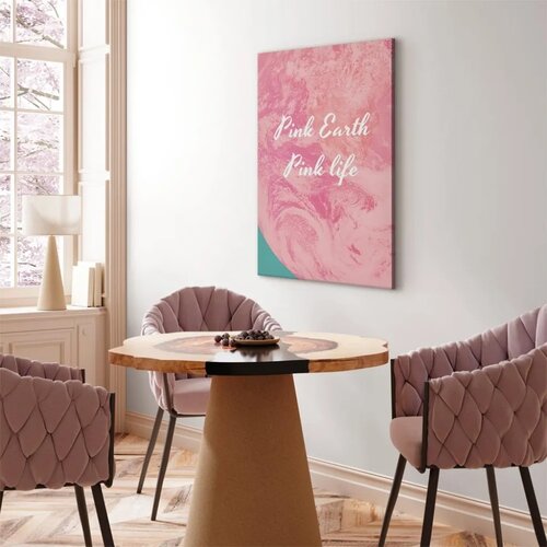  Slika - Pink Earth Pink Life (1 Part) Vertical 80x120 Na talijanskom platnu Cene