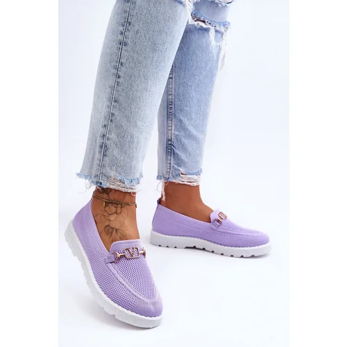 Kesi Women's slip-on sneakers with decoration purple Alena