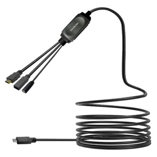 Vivolink USB-C HUB kabel z HDMI, USB3.0, polnjen. 5m črn Cene
