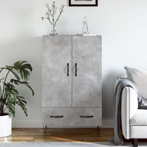 VidaXL Visoka komoda boja betona 69 5 x 31 x 115 cm konstruirano drvo Slike