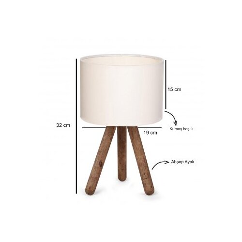 Opviq AYD 2939 Stona lampa, Bijela Slike