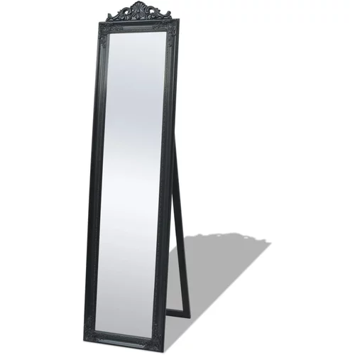  Samostojeće Ogledalo Barokni Stil 160x40 cm Crna boja