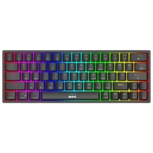 Marvo Tastatura Shogo 63W (KG955W) Gaming / Membranska / Žična / RGB / Anti-Ghosting / 60% / Black Cene