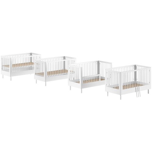 Vipack Bijeli dječji krevet od masivne bukve 70x140 cm Forrest &amp;ndash; Slike