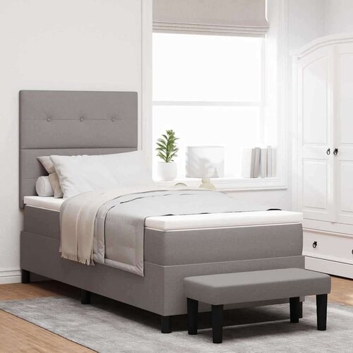 Box spring krevet Sivo-smeđa 90 x 200 cm tkanina Cijene