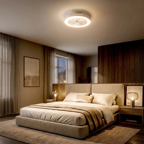  Brilagi - LED prigu&amp;scaron;iva svetiljka sa ventilatorom LED/38W/230V, prečnik 46 cm, bela + daljinski upravljač Slike