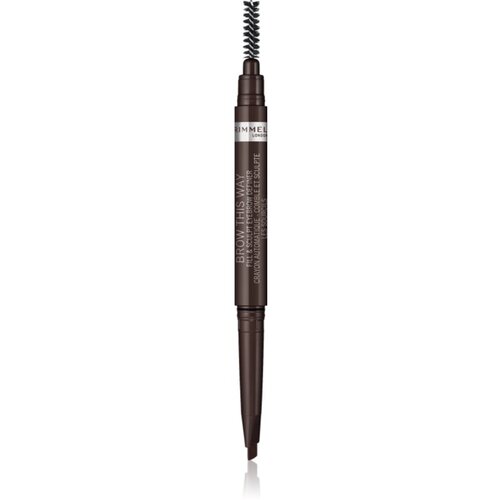 Rimmel London Brow This Way svinčnik za obrvi s krtačko 2v1 odtenek 003 Dark Brown 0,25 g Cene