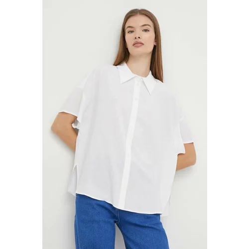 United Colors Of Benetton Košulja za žene, boja: bijela, relaxed, s klasičnim ovratnikom